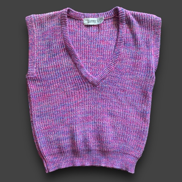 v i n t a g e :: Rave Oversized Slouchy Knit Sweater Vest - Picture 6 of 12